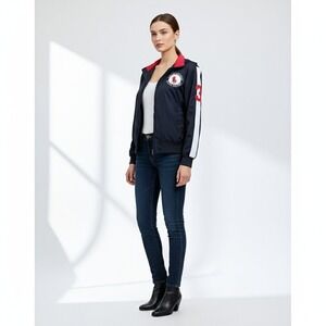 Polo by Ralph Lauren Vintage Championship Lightweight Hooded Jacket Blue Women L